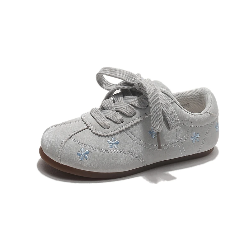 Kleinkind Mädchen Mary Jane Flache Schuhe, Frühling Herbst Wildleder Kreuzriemen Prinzessinnen-Kleidschuhe, Weite Runde Zehenpartie Weiche Sohle Freizeitschuhe – Detail 4
