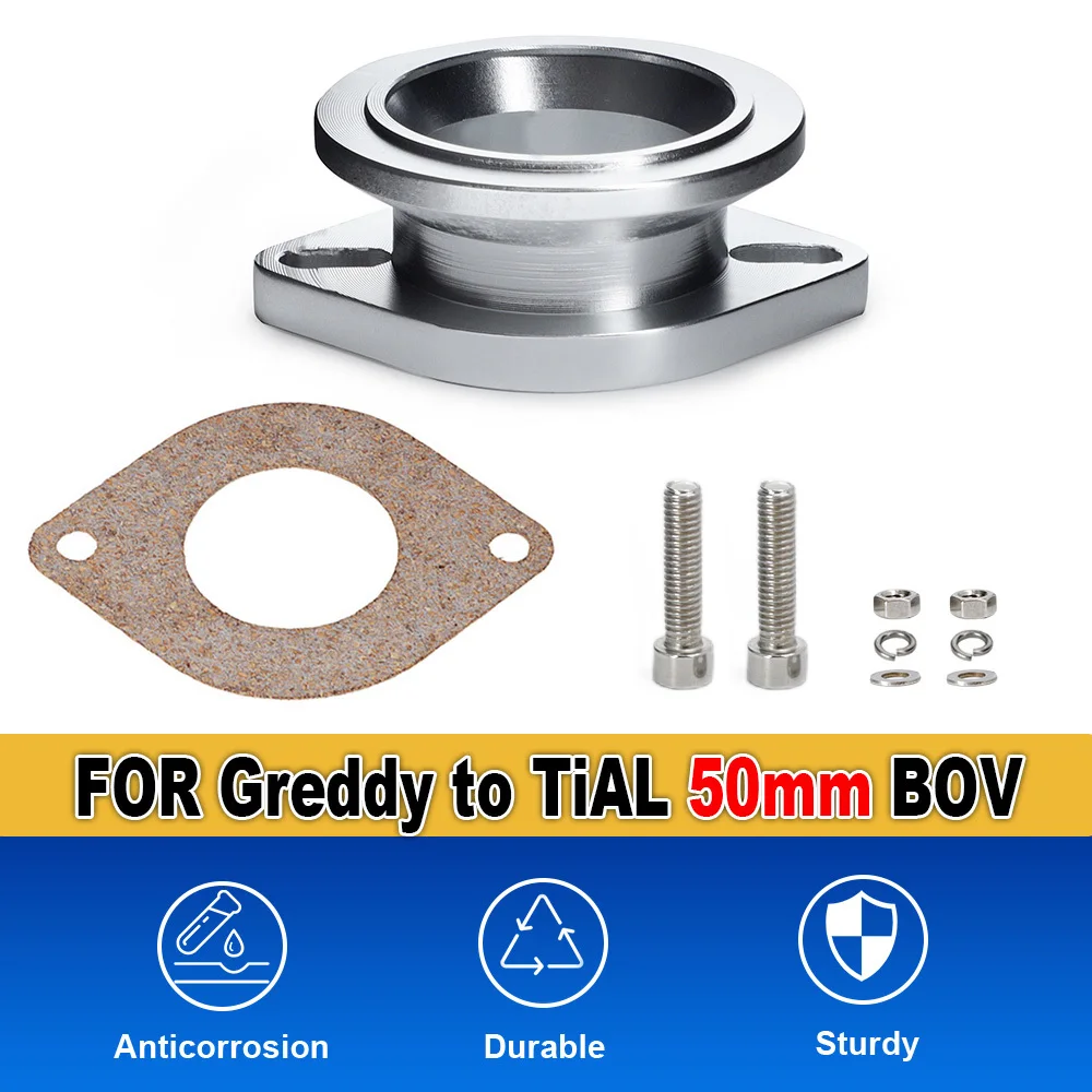 

High Quality Anti Corrosion Aluminum Flange Adapter Blow Off Valve Direct Fit Adapter Flange For Greddy To TIAL 50mm BOV