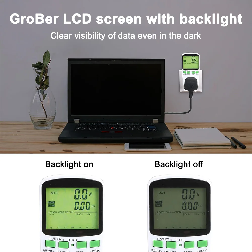 Socket Power Meter for Household Energy Monitoring with Real Time Measurement of Voltage Current Power and Energy Consumption