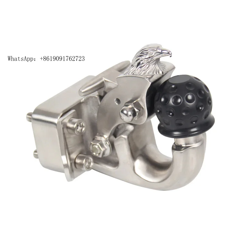 

ZAIQU ARMADA Patrol Y62 Y63 Stainless Steel Eagle Head Tow Hook With Integrated Ball Head Off-road Parts Trailer Hitch Accessor
