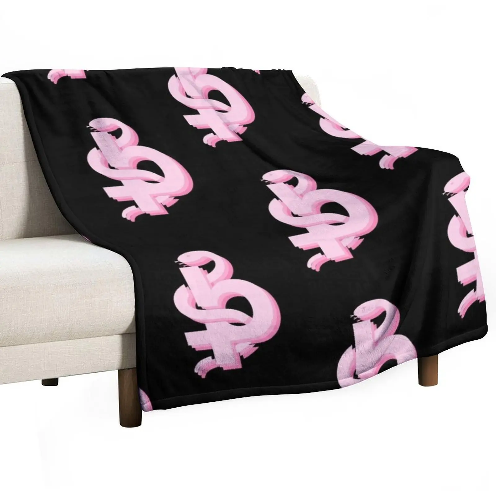 Blackbear logo pink Throw Blanket for sofa christmas gifts Blankets