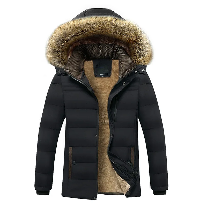 Men\'s Cotton-padded Clothes In Winter 2023 New Warm Cotton-padded Clothes Casual Fashion Hooded Thick Cotton-padded Jacket