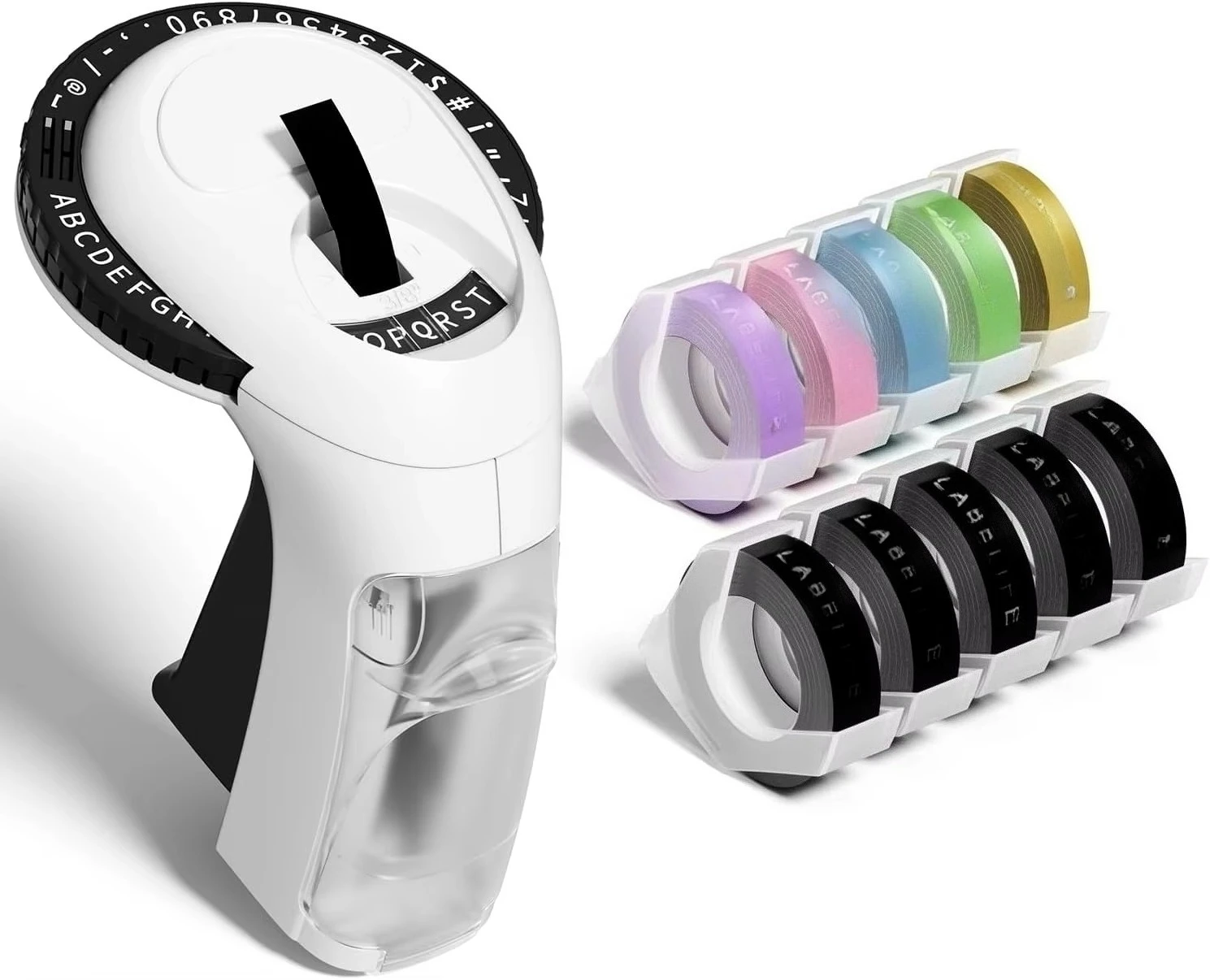 Phomemo Omega S Vintage 3D Embosser E975 Embossing Label Maker Machine With 10 Rolls Tapes Old School Handheld Label Printer