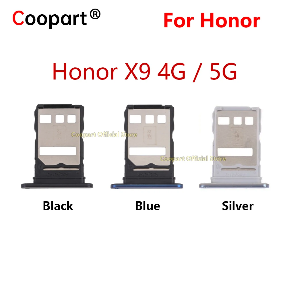 Coopart-bandejas de tarjeta SIM para Huawei Honor X9, adaptador de ranura para tarjeta SIM, 4G, 5G, ANY-NX1 de repuesto