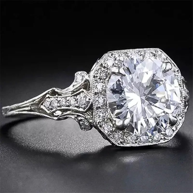 2026 Lady Jewelry AAA Zircon 925 Sterling Silver Engagement and Proposal Fashion Jewelry Set