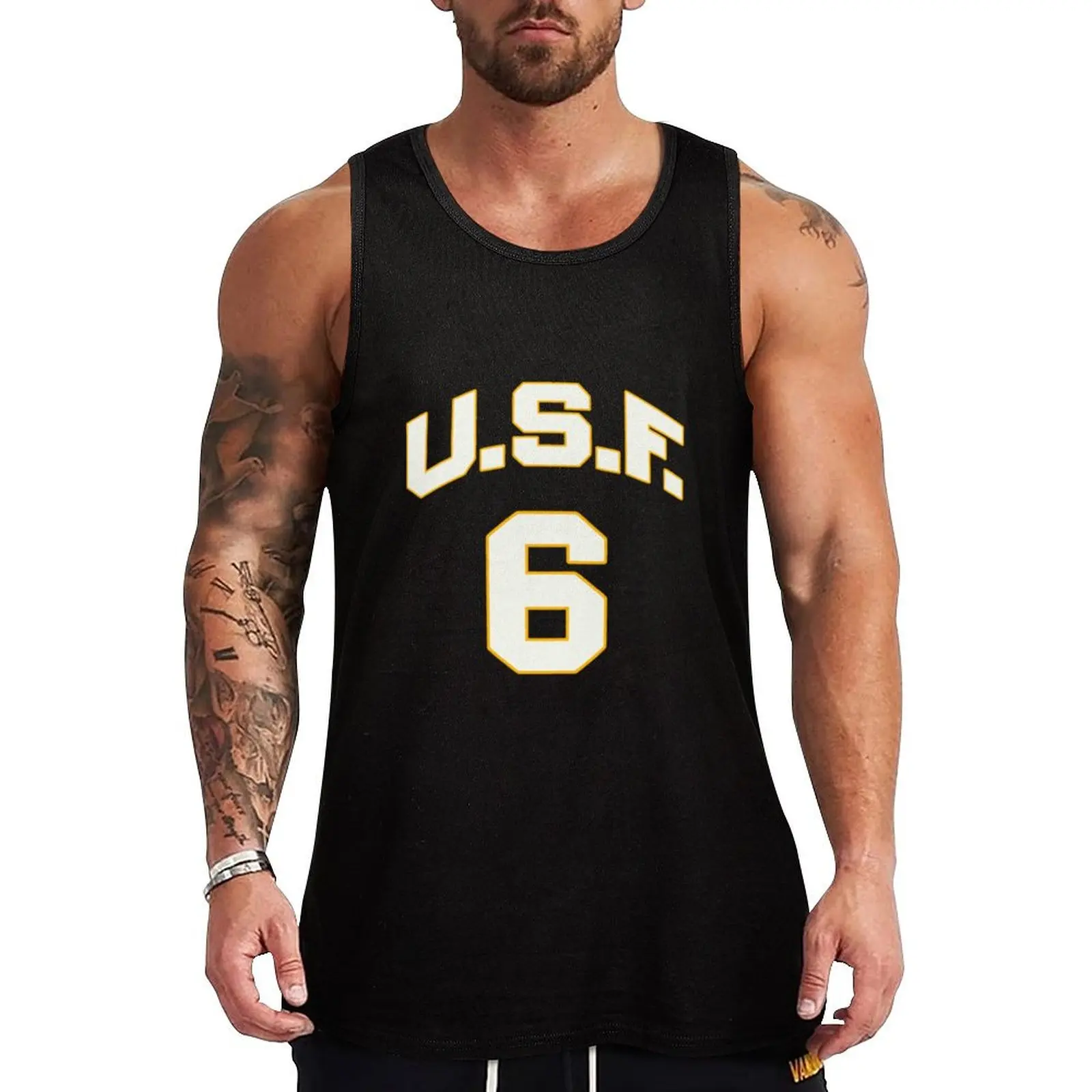 

Bill Russell Tank Top Vests sleeveless Men's sports t-shirt