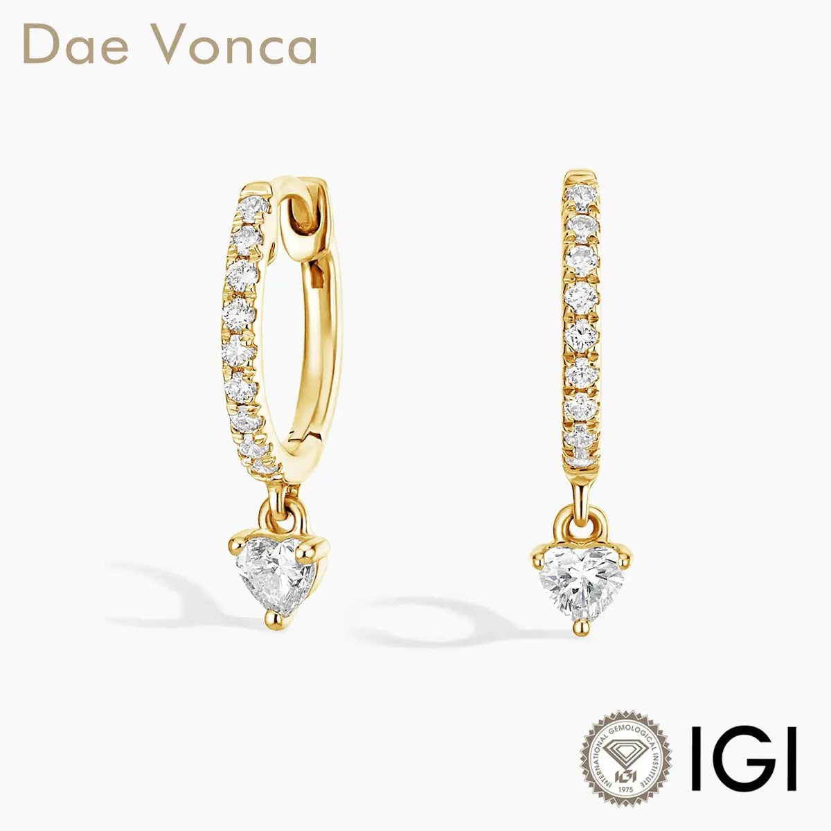 

Серьги-обручи Pavé из желтого золота 9K/14K/18K VS1/VVS2, серьги с бриллиантами Clarity Heart Lab для подарка на День святого Валентина