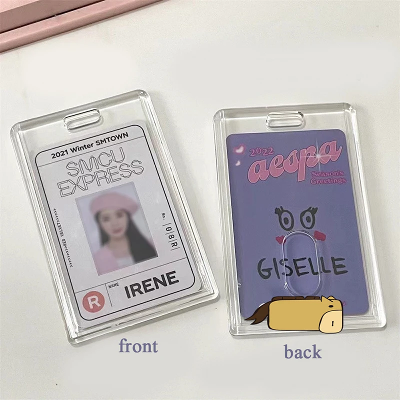Transparent Acrylic 3 inch Photocard Holder Idol Card Holder Photo Sleeves Bus Card Student Card Case Photo Protector