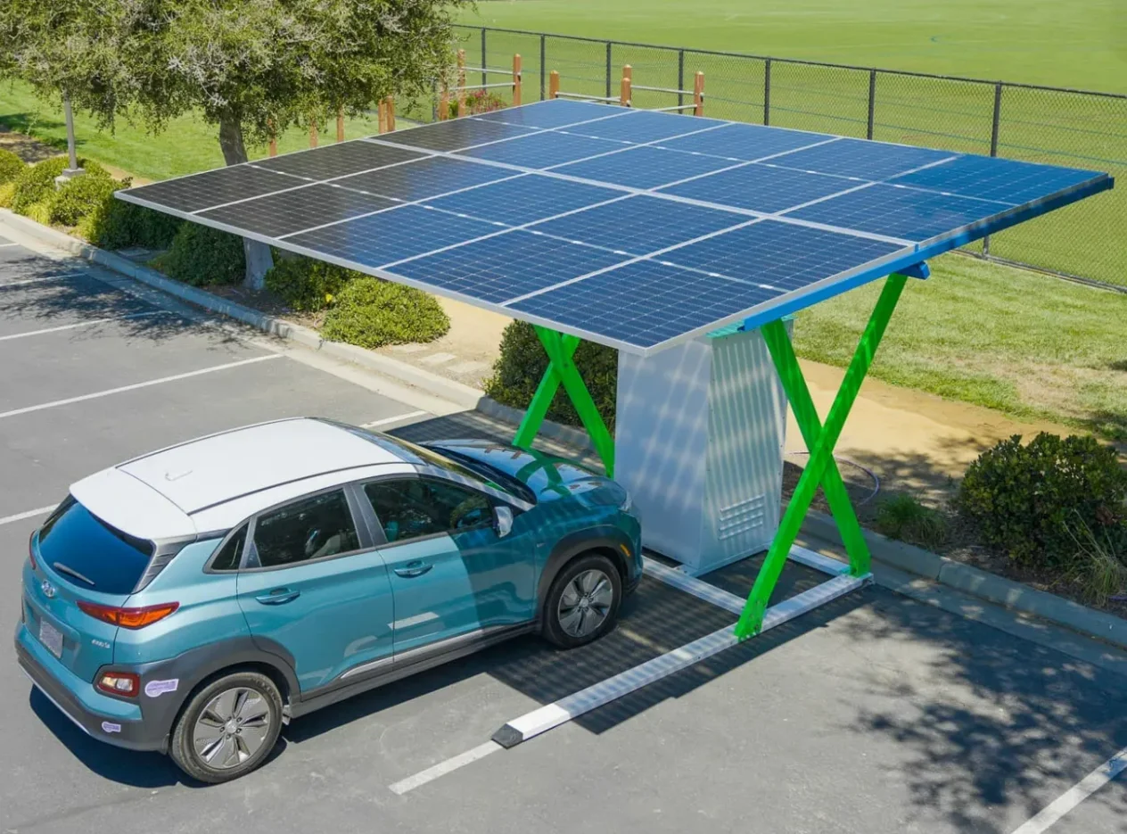 Battery Energy Storage System +home Solar Power Vehicle Housing Solar Panel Carport with Ev Charger