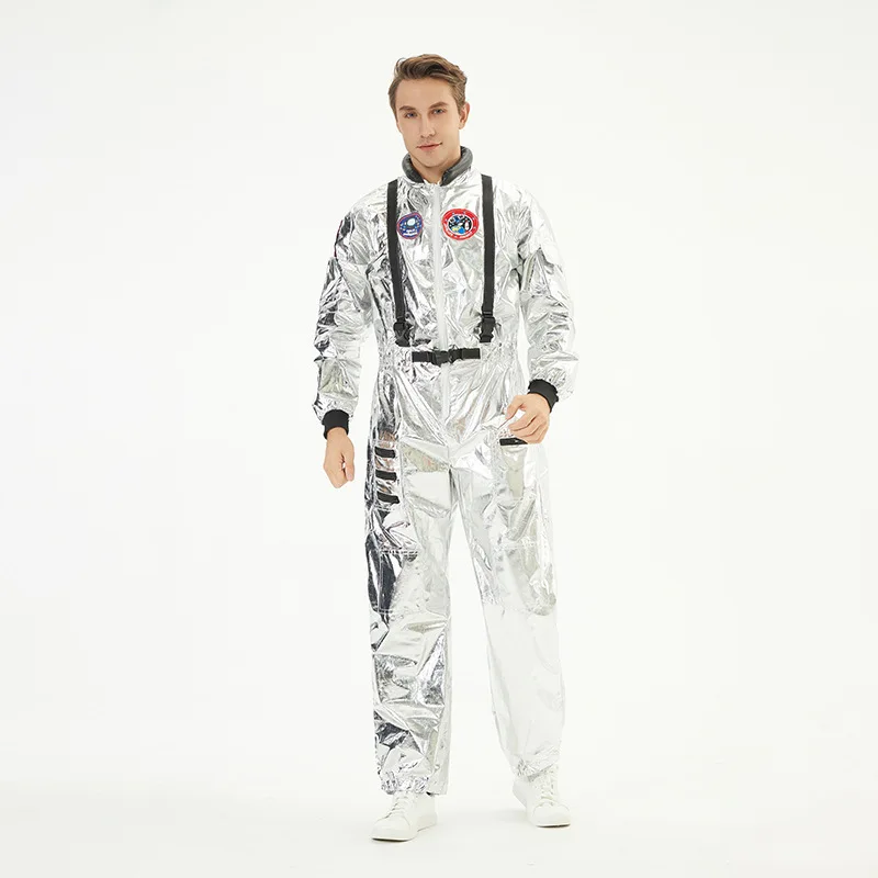 Loween roupa de casal astronauta piloto espaço viajante traje par wear roupas de palco étnico feminino faion tendência