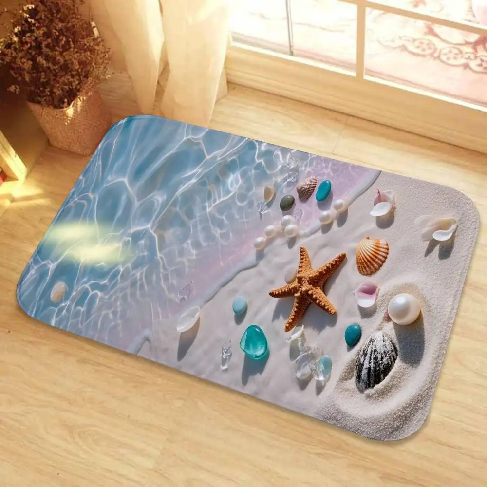 

Sea Wave Floor Mat Printed Large Carpets Room And Bedroom Carpets Bathroom Anti Slip Door MATS Small Carpets