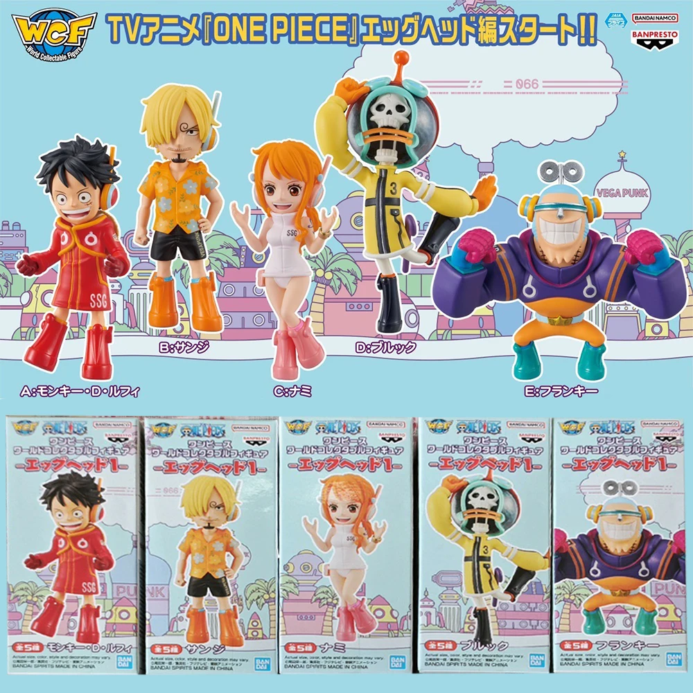 

5 шт., Аниме One Piece Luffy, фигурка, серия GRANDLINE Future Island Egghead, голова игрушки Санджи и нами, Игрушечная модель, игрушка, фигурка Aciton
