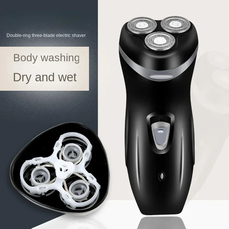 Double Ring Three-Head Electric Shaver Washable Multi-function Shaver