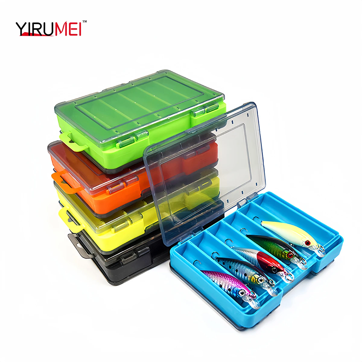 Doublex Sided Fishing Tackle Box 12 Cells Bait Lure Hook Storage Box Fishing Tool Storage Box For Wobblers