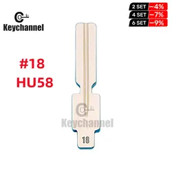 5/10pcs lama in metallo #18 HU58 per KD VVDI lama pieghevole a distanza pieghevole a distanza per BMW EWS E46 E39 E32 E36 E70 E63 E38 E83 E81