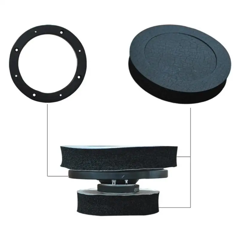 31BC Soundproof Sponge Speaker Baffle Speaker Enhancer Car Door Speaker Fast Rings