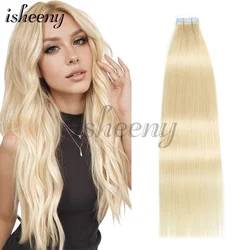 Tape In Human Hair Extensions Natural Straight 100% Human Hair Machine Remy 12