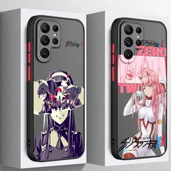 Darling In The Franxx Zero Two Frosted Translucent For Samsung Galaxy S24 S23 S22 S21 S20 FE S10 S9 S8 Plus Ultra Pro 5G Matte