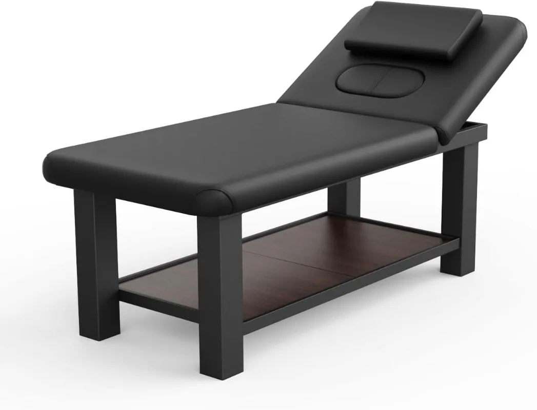 700LBS Heavy Duty Stationary Massage Table with Open-Chest & Headrest for Treatment, Physical Therapy, Spa Facial Profess