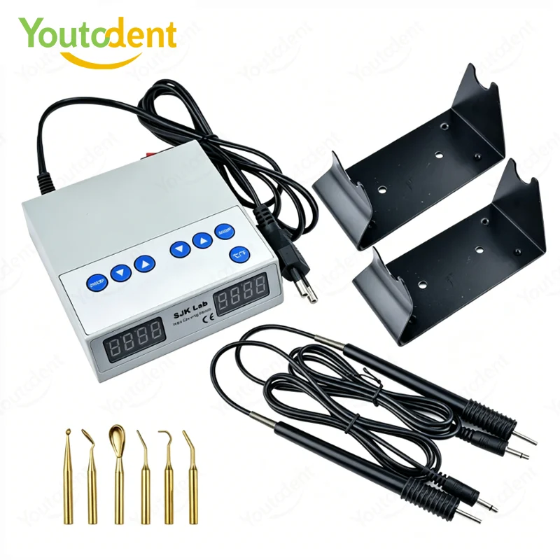 

Dental Electric Wax Carver Pen Double Wax Carving Pencil with 6 Tips Digital Electric Waxer Carver Machine for Dental Lab