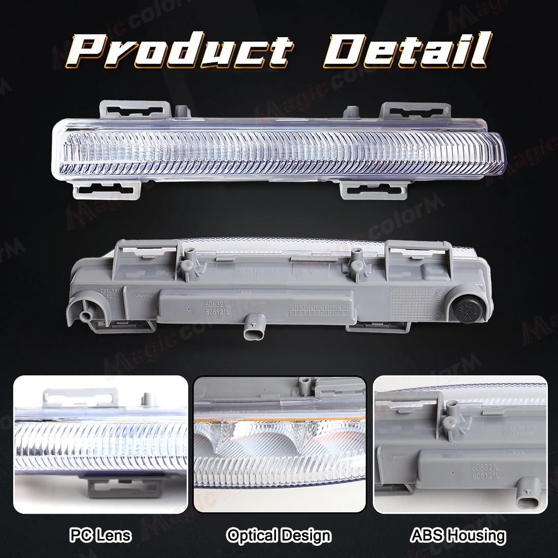 Car Front Daytime Running Light For Mercedes-Benz W204 W212 C250 C280 C350 E350 DRL Fog Lamp 12V A2049068900 A2049069000