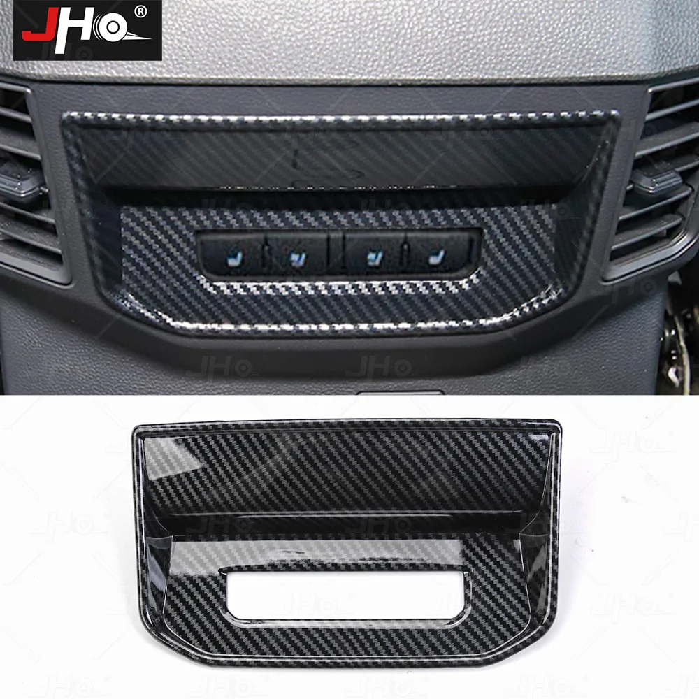 

JHO Rear Armrest Air Vent Cover Trim for Toyota Tundra Platinum 1794 Edition Capstone 2022 2023 Carbon Grain Pickup Accessories