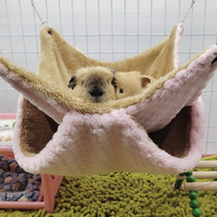 1PC Honey Glider Double Pile Hammock Guinea Pig Flower Branch Mouse Squirrel Autumn And Winter Warm Hammock