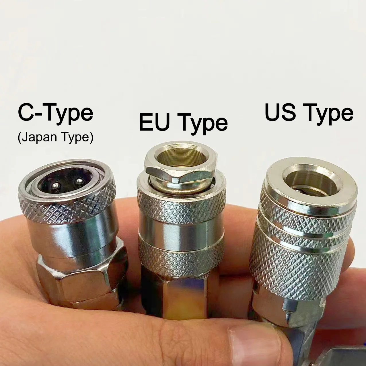 Air Compressor & Gun Hose Ball Valve EU/US/C-Type Pneumatic Quick Connect Fitting Switch On/Off Control view 3