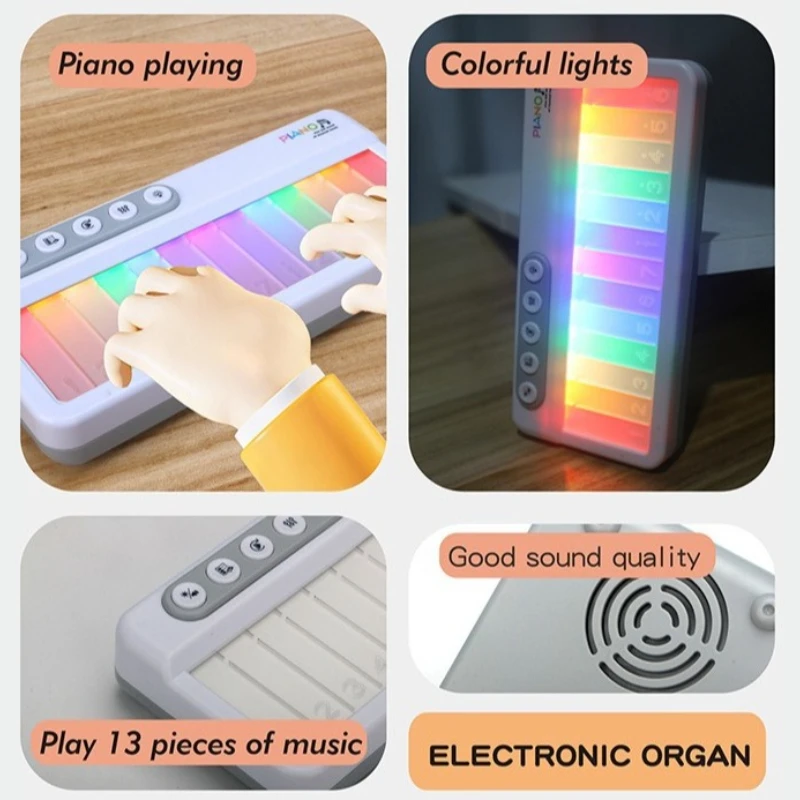 カラースクリーンタッチ電子ピアノミニポータブルおもちゃピアノ啓蒙音楽パズル早期教育子供ピアノ女の子のおもちゃ
