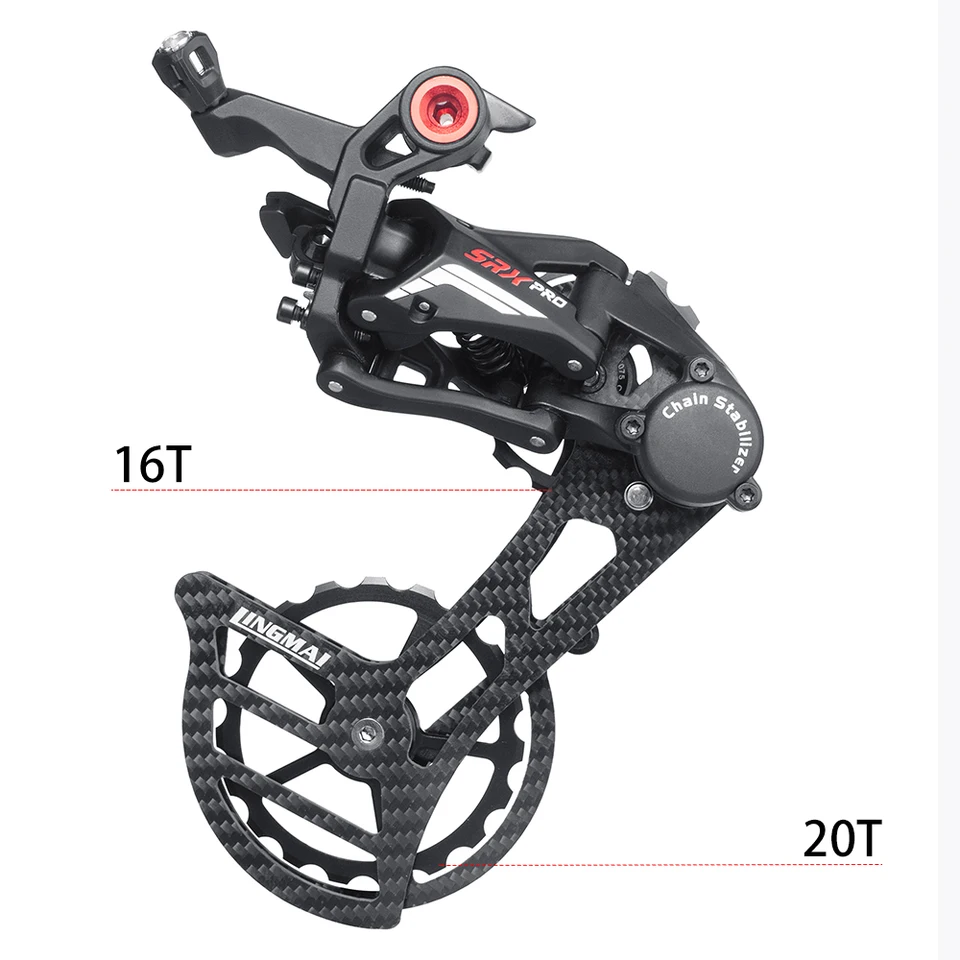 SENSAH carbon fibre SRX PRO 1X11 Speed R/L Shifter Rear