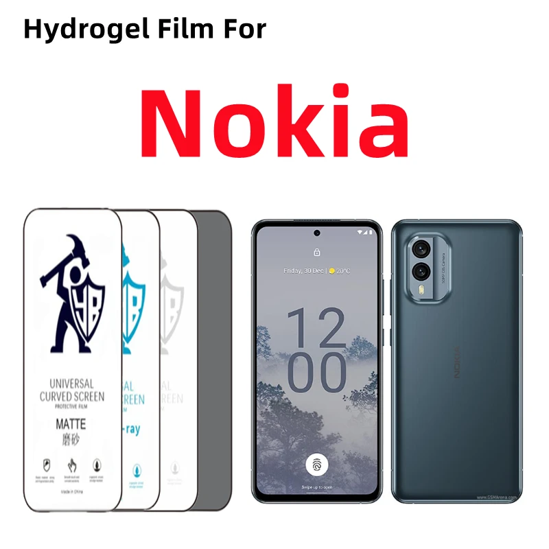 2pcs Privacy Matte Hydrogel Film For Nokia XR20 X10 X20 X30 Screen Protector For Nokia G20 G21 G22 G50 G60 5G HD Protective Film