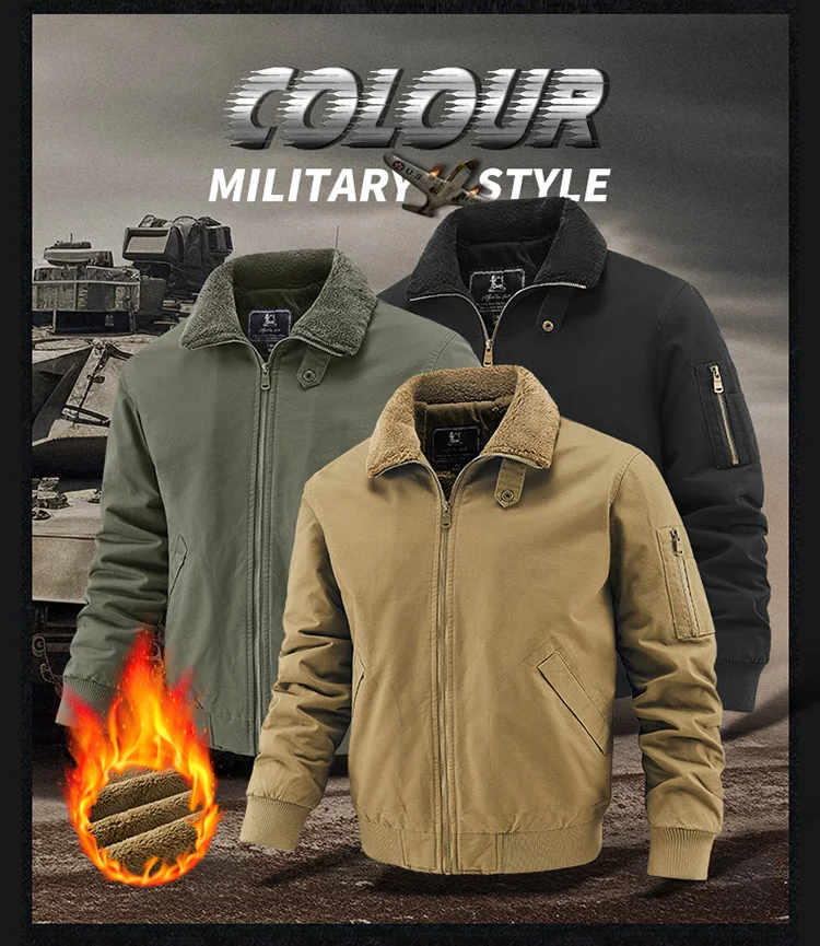 Mens New Thickened Fleece Lined Cotton Padded Jacket Winter Warm Coat For Middle Aged Elderly Men Casual Daily Thermal Male