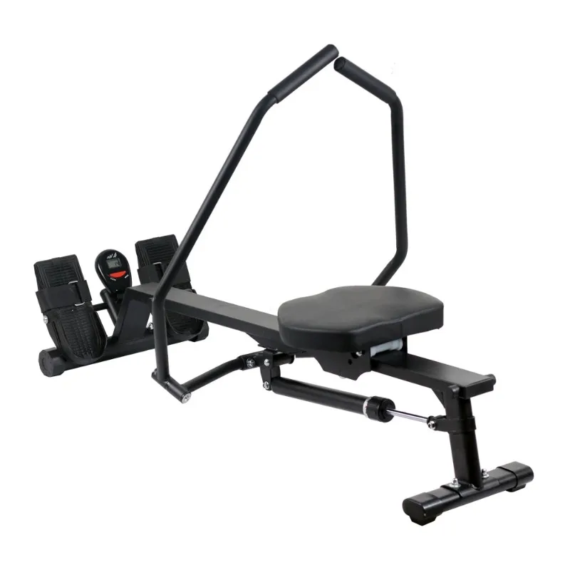 

Hydraulic rowing machine with two oars