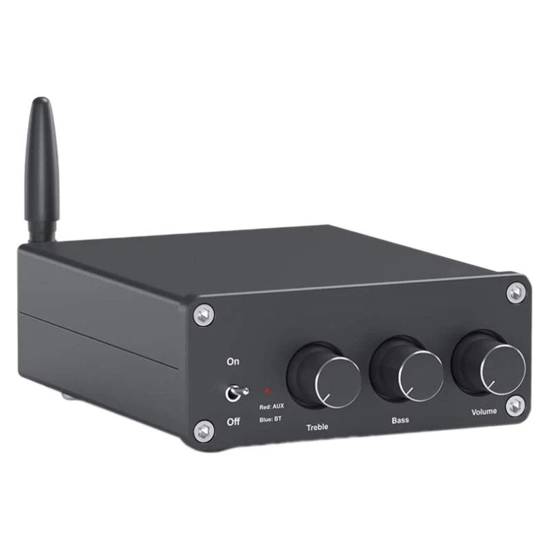 

Цифровой усилитель мощности аудио усилитель мощности 100Wx2 Bluetooth 5,0 двухканальный стерео (вилка ЕС)