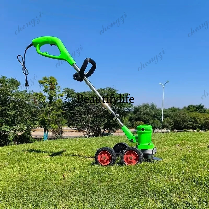 

81 Electric lawn mower household small multi-function weeder hand push lawn mower Garden Power Tools