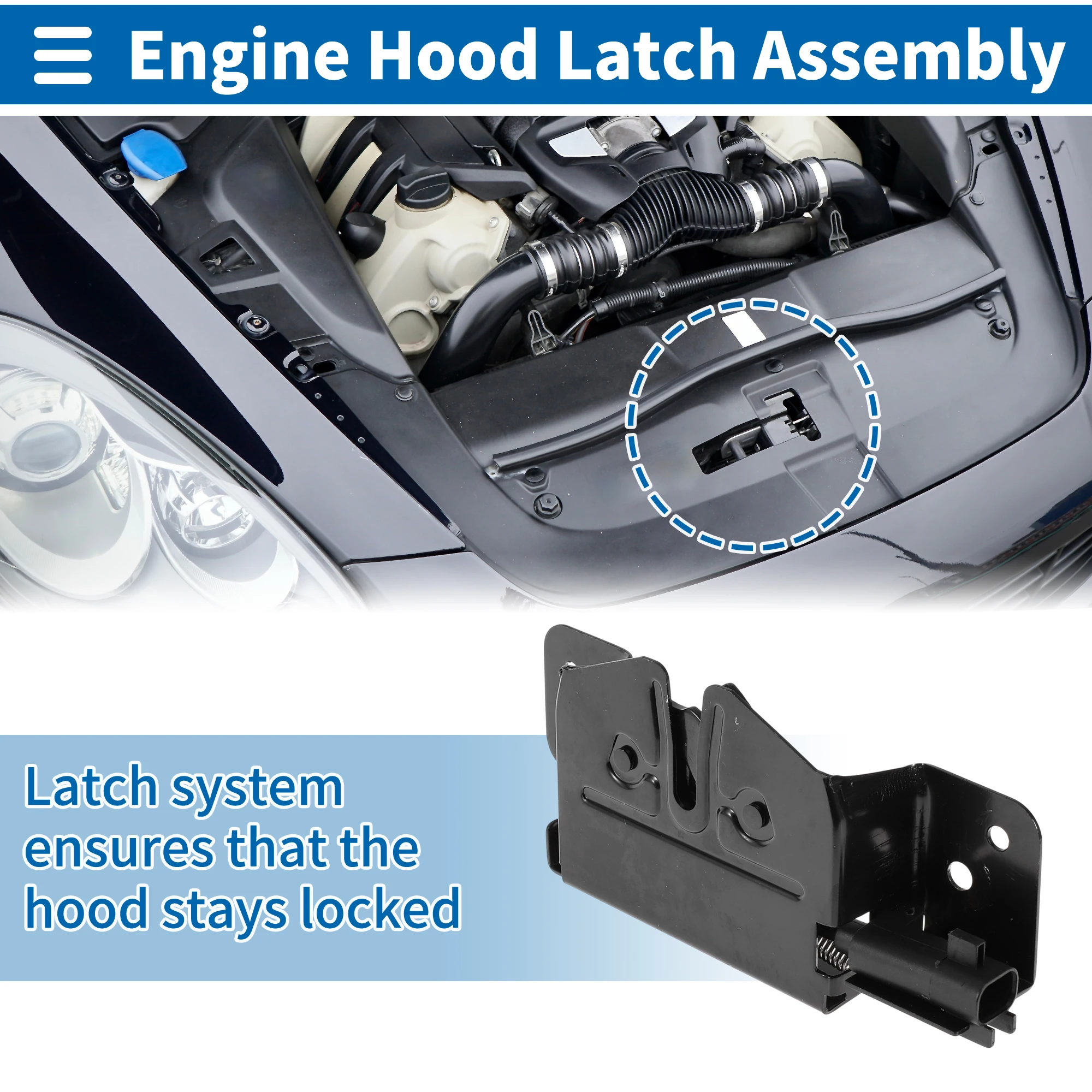 

UXCELL Hood Latch Assembly for Kia Sportage 2017-22 Engine Hood Latch Lock Release No.81130D9000 1 Pc