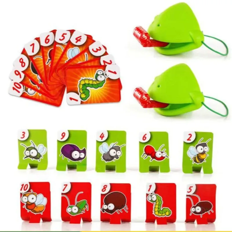 Masque de lézards amusant, jouet anti-langue de grenouille TikTok, même jeu de cartes à deux joueurs, jouets interactifs de bureau, jeux de fête Parent-enfant