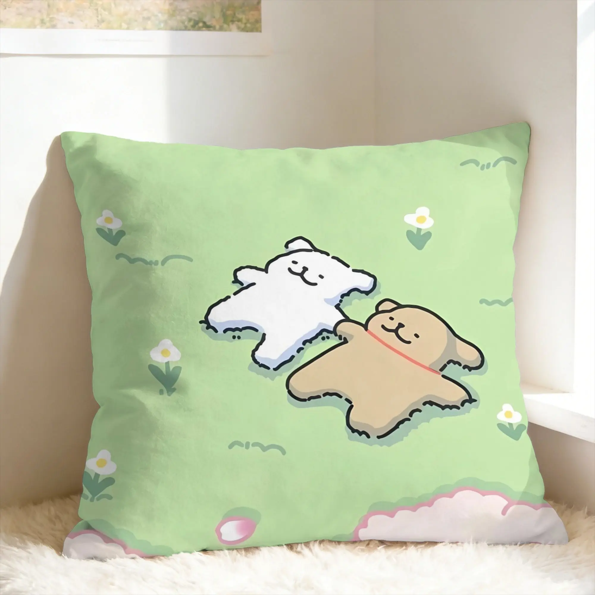 Pillow Case Maltese Line Dog Soft  Pillow Cover For Wedding Party Home Decor Cute Funny Pillowcases