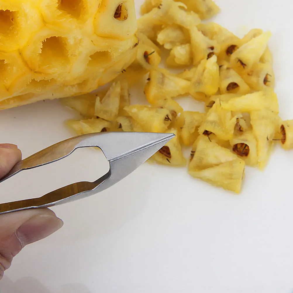 

10pcs Stainless Steel Pineapple Peeler Non Rust Kitchen Tool Smooth H Fruit Veggie Gadget