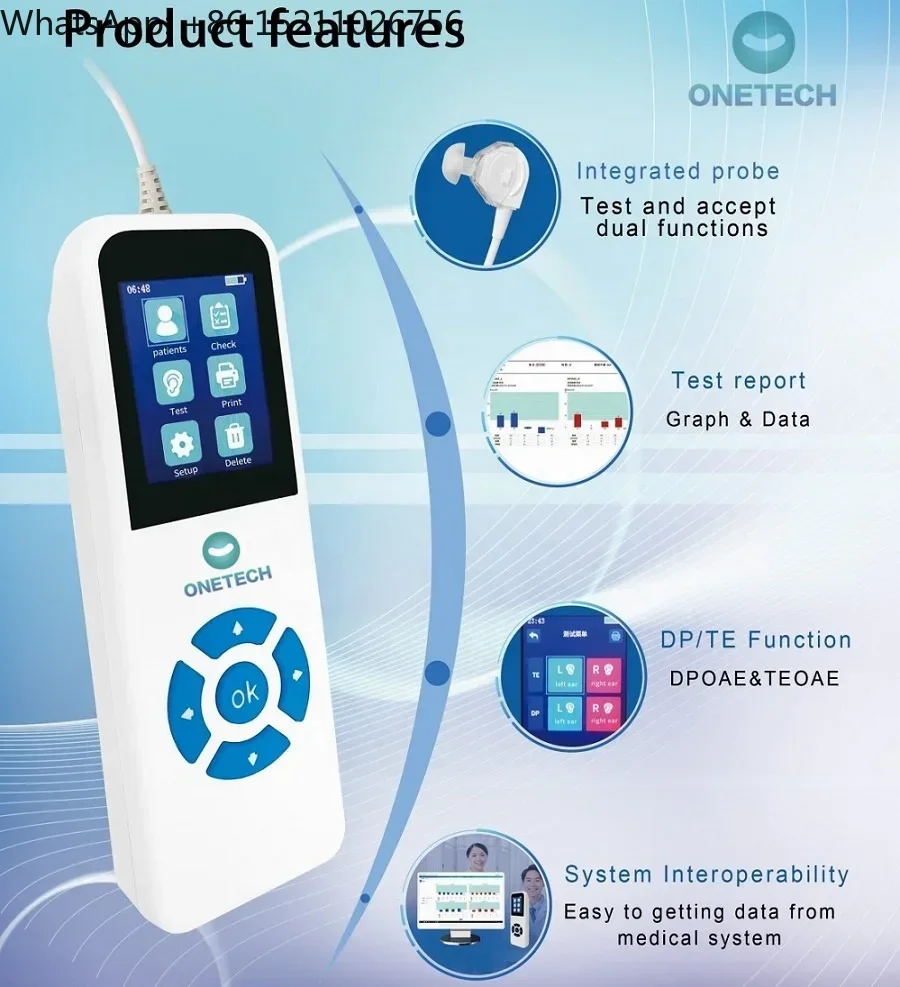 AD-15 Cost Effective Clinical Hearing Diagnostic Audiometer Oae Hearing Screener Device For Newborns Child And Adults