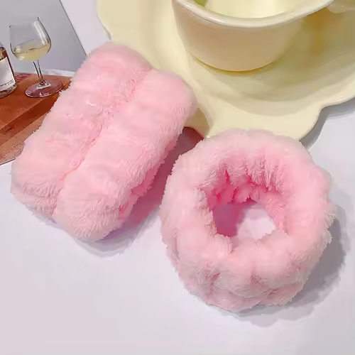 Wrist Washband Microfiber Wrist Wash Towel Band Wristband Scrunchies for Wash Face Absorbent Wrist Sweatband for Women Headband - Image 7