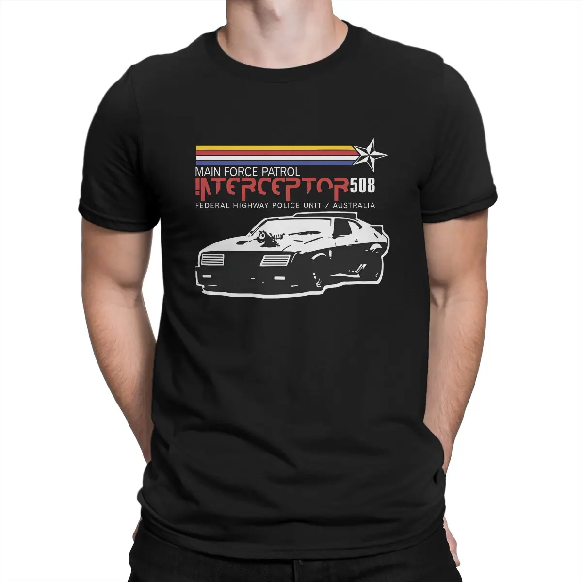 Interceptor 508 V2 Men T Shirts Mad Max Funny Tee Shirt Short Sleeve Crewneck T-Shirts 100% Cotton Original Clothes