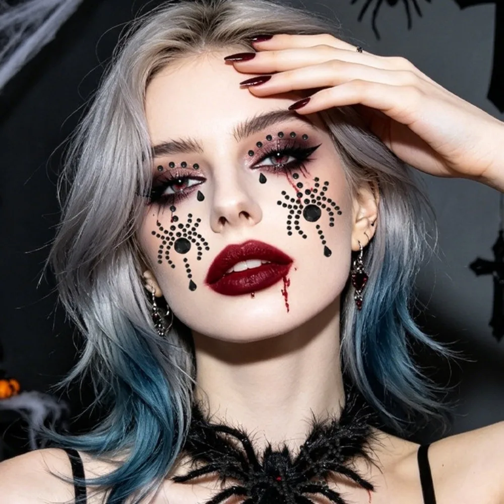 3D Bedazzling Face Eye Jewels Sticker Makeup Rhinestone Crystal Tattoo Sticker Sparkling DIY Face Gem Sticker Halloween Party