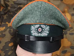 E.M.D .WW2 E.M.D Germany hat, Wool, Orange piping