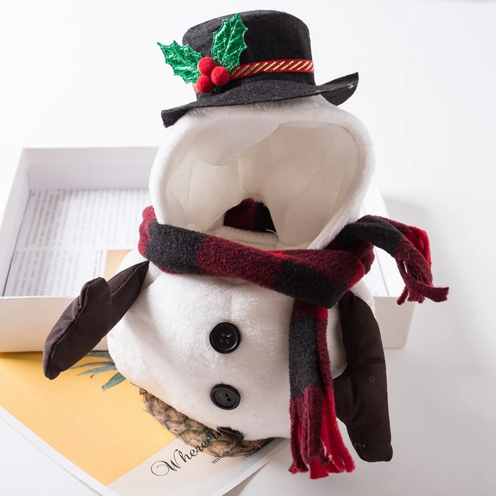 Christmas Snowman Pet Cosplay Costume Pet Dog New Year Holiday Party Dress Up Cute And Comfortable Pet Clothing Winter clothing