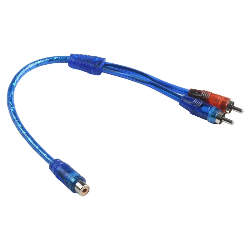 2Pcs Set RCA Audio Cable "Y" Splitter Adapter Computer 1 Female To 2 Males Cord 12 Inch Cables For Home Audio image 5