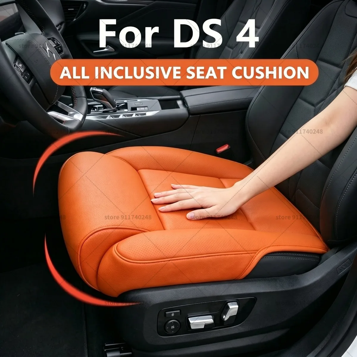 

Подушка-удлинитель для ног DS 4 Seat, подушка для поддержки бедер, из пены с эффектом памяти, кожаная, аксессуар для интерьера автомобиля