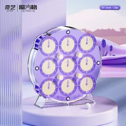 [JudyCube] QiYi Clock Lilac Puzzle Qiyi Magnetic Clock Qiyi Chuanshi Clock Cube Puzzle Speed Magnet Clock Educational Toys Gift