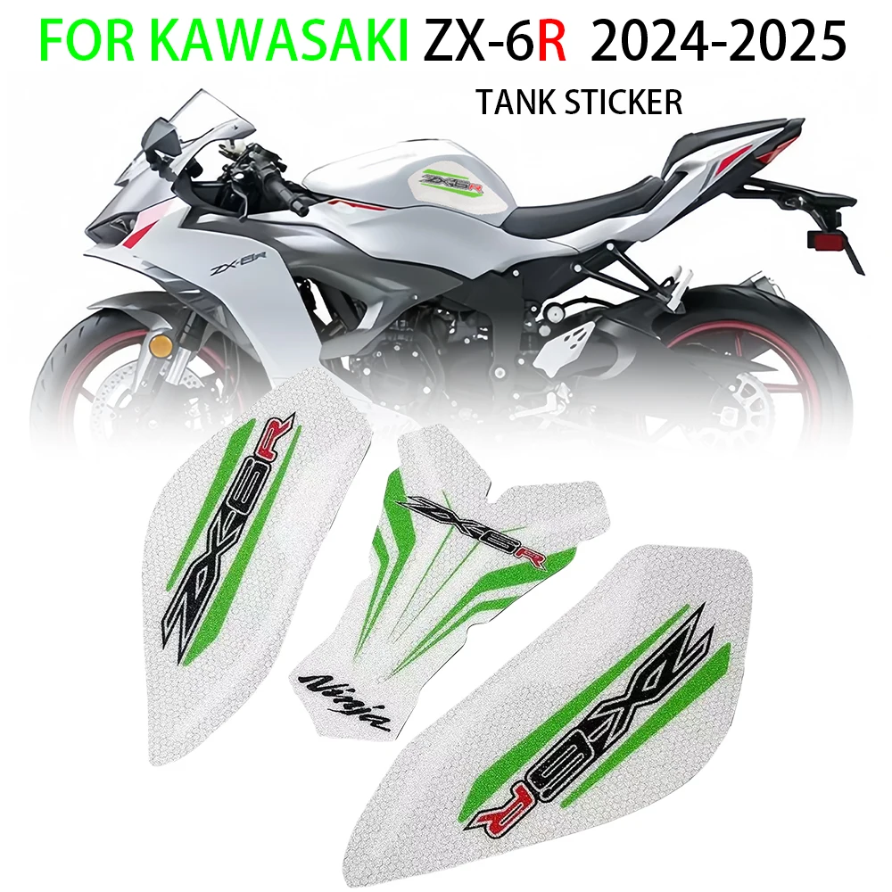 

For Kawasaki Ninja ZX6R ZX-6R 2024- Mamba series Motorcycle Sticker Anti slip Fuel Tank Pad 3D Side Gas Knee Grip Traction Pads