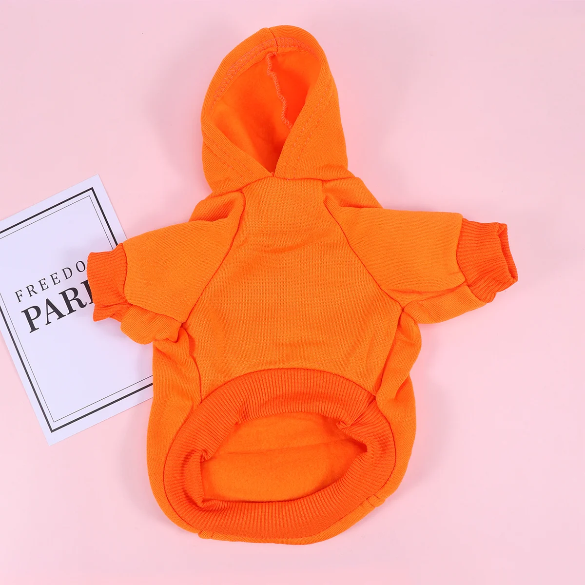 

Pet Hoodie Warm Coat Puppy Pocket Hoodie Winter Autumn Clothes Warm Costume for Dog Size S Orange Costume